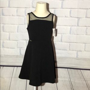 NWT Children’s Place mesh panel dress black S 5/6
